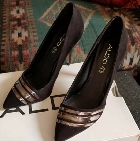 Aldo Black Suede Dress Shoes - Picture 3 of 3